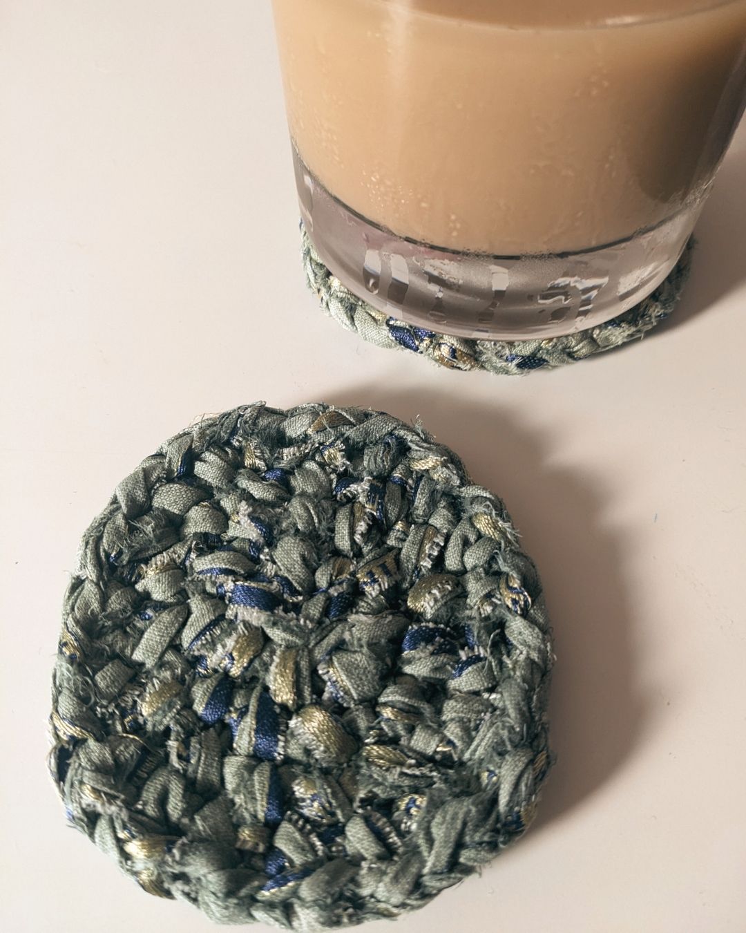 Zero Waste Glasunderlägg Mint 4-pack