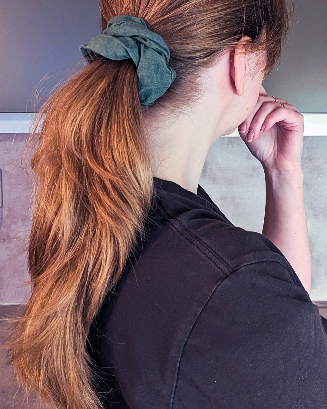 Zero Waste Scrunchie Skog
