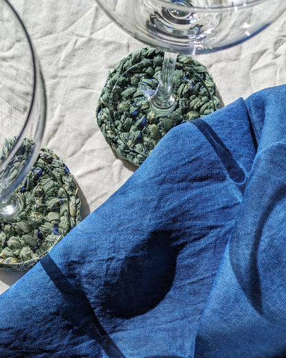 Zero Waste Glasunderlägg Mint 4-pack