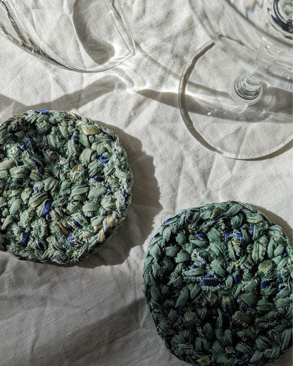 Zero Waste Glasunderlägg Mint 4-pack